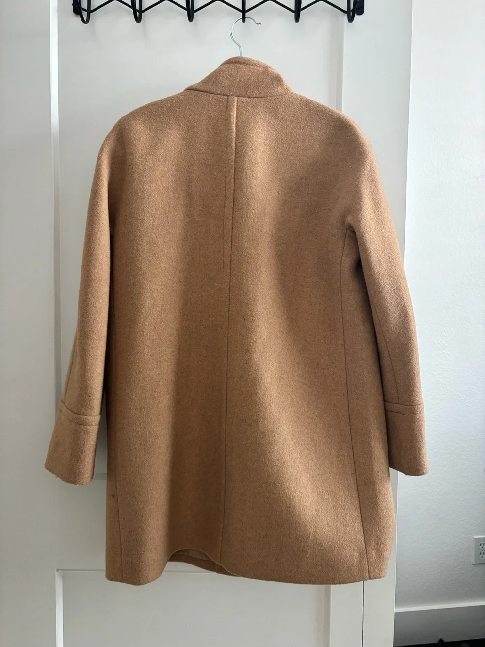 J. Crew Camel Wool Coat with Stand Collar